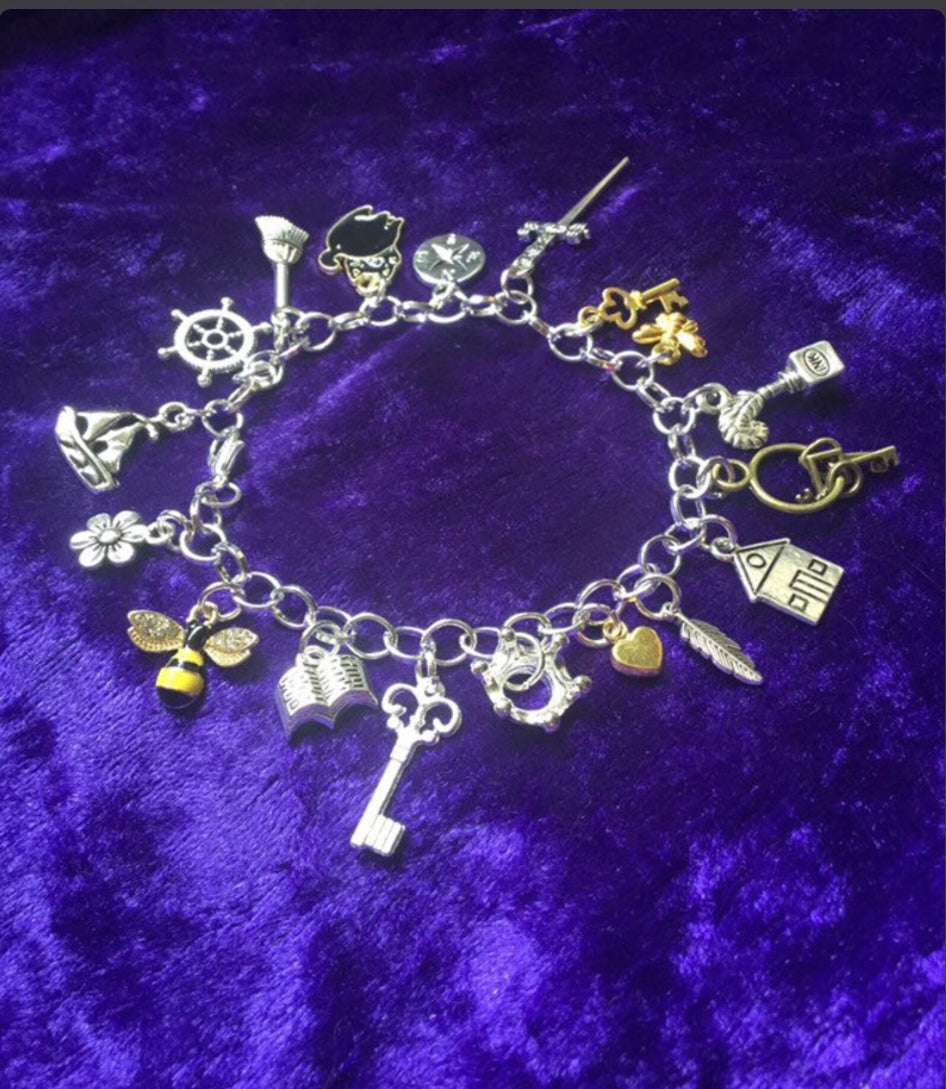 The Starless Sea inspired charm bracelet and earrings, Bookish gift