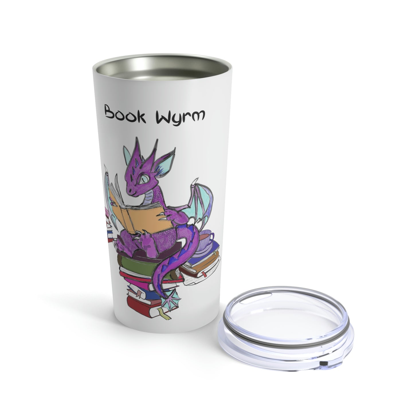 Book Wyrm Dragon Tumbler 20oz